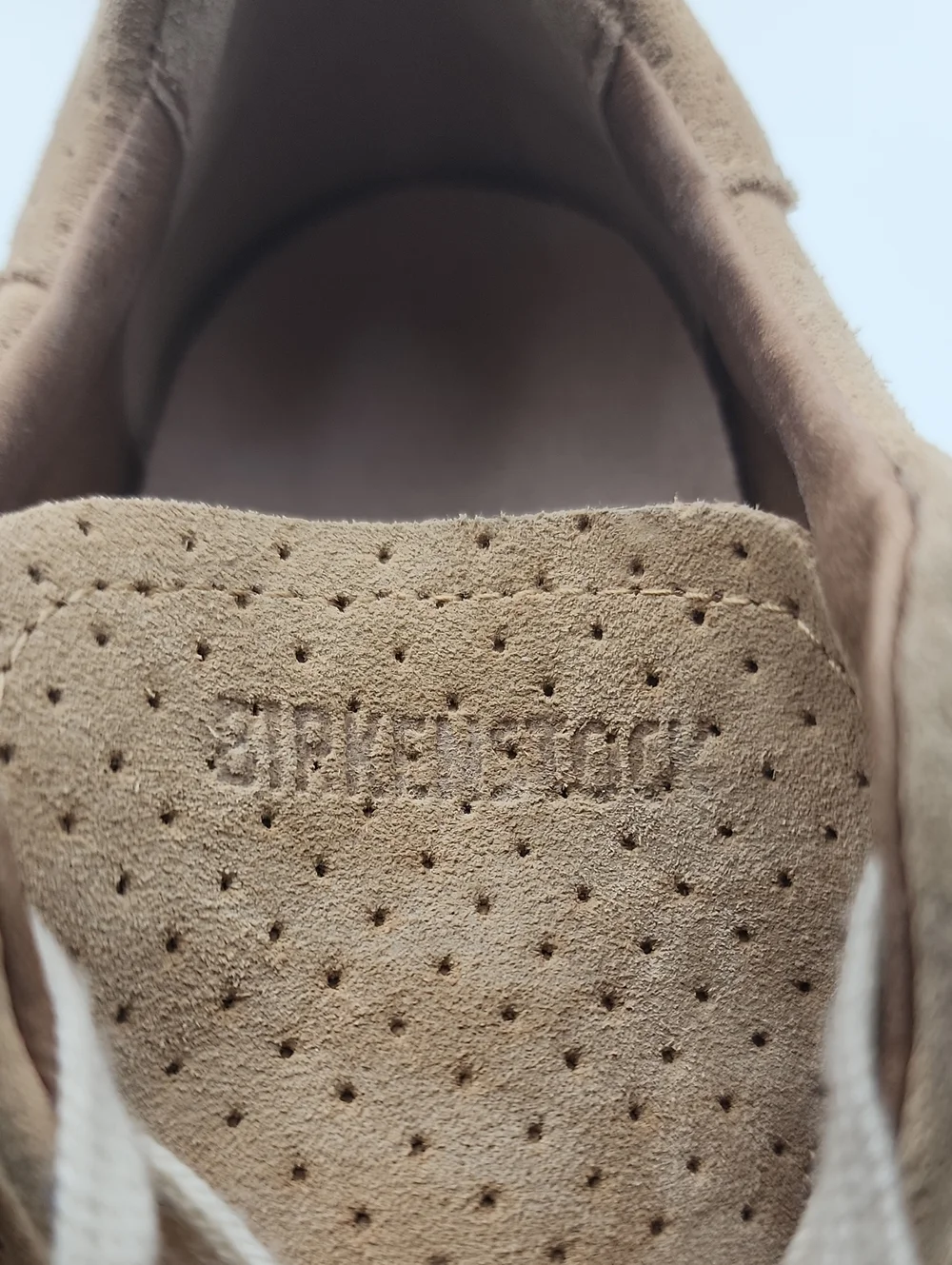 Birkenstock Women's Suede bend low Sneaker in Tan with White Laces Size 7